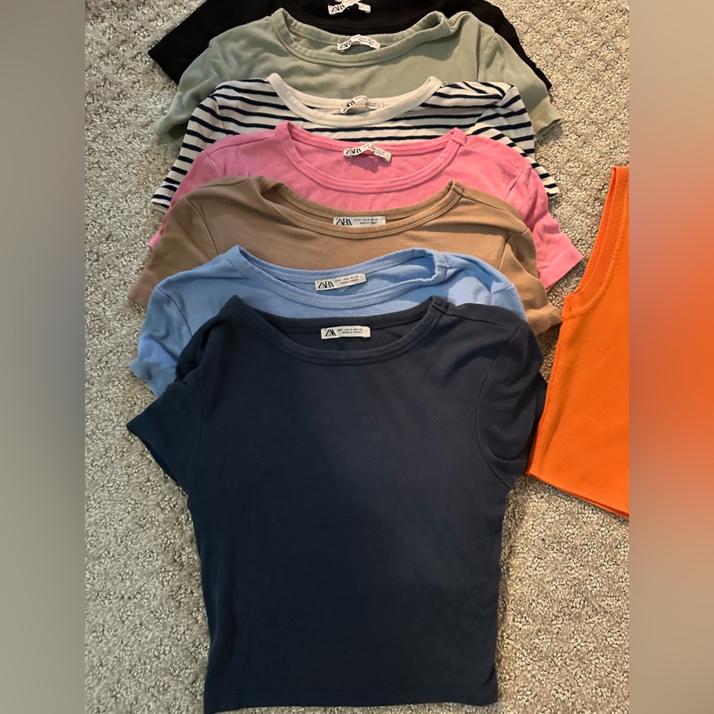 Zara Short Sleeve Tees (7 total) and 1 tank. Bundle